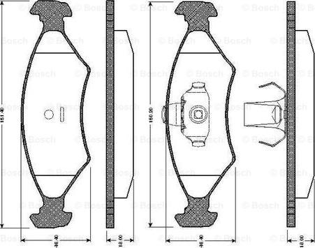 BOSCH 0 986 TB2 066 - Brake Pad Set, disc brake autospares.lv