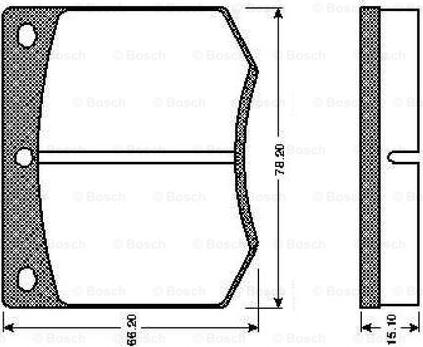 BOSCH 0 986 TB2 062 - Brake Pad Set, disc brake autospares.lv