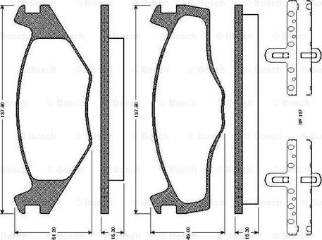 BOSCH 0 986 TB2 089 - Brake Pad Set, disc brake autospares.lv