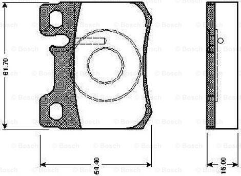 BOSCH 0 986 TB2 085 - Brake Pad Set, disc brake autospares.lv