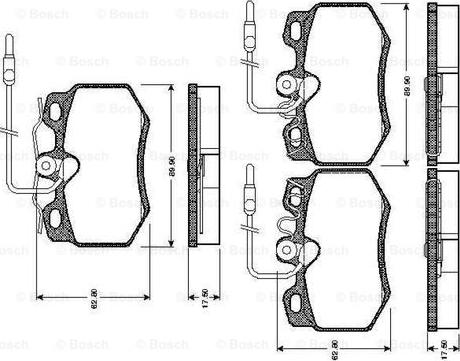 BOSCH 0 986 TB2 088 - Brake Pad Set, disc brake autospares.lv