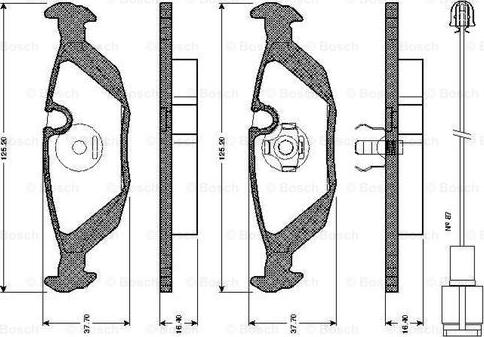 BOSCH 0 986 TB2 082 - Brake Pad Set, disc brake autospares.lv