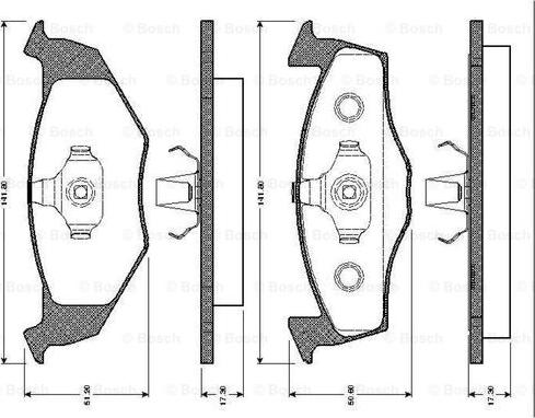 BOSCH 0 986 TB2 036 - Brake Pad Set, disc brake autospares.lv