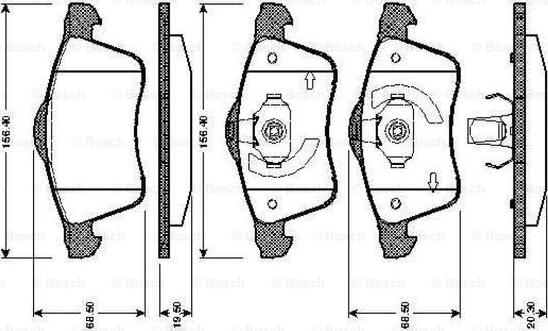 BOSCH 0 986 TB2 038 - Brake Pad Set, disc brake autospares.lv