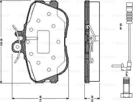 BOSCH 0 986 TB2 024 - Brake Pad Set, disc brake autospares.lv