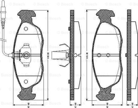 BOSCH 0 986 TB2 025 - Brake Pad Set, disc brake autospares.lv