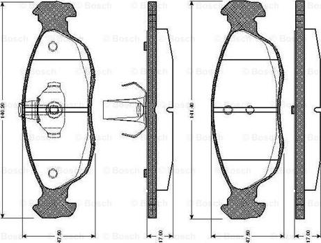 BOSCH 0 986 TB2 026 - Brake Pad Set, disc brake autospares.lv