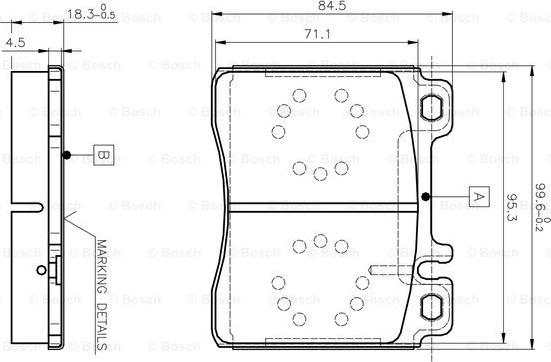 BOSCH 0 986 TB2 023 - Brake Pad Set, disc brake autospares.lv