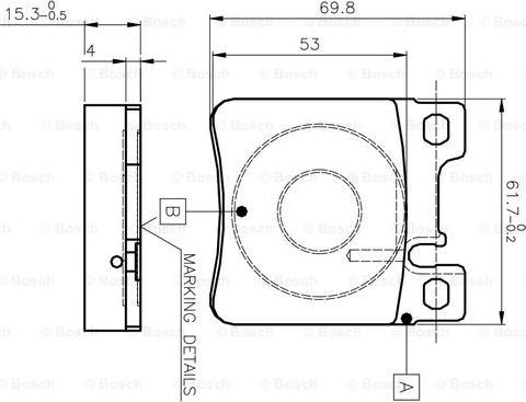 BOSCH 0 986 TB2 022 - Brake Pad Set, disc brake autospares.lv