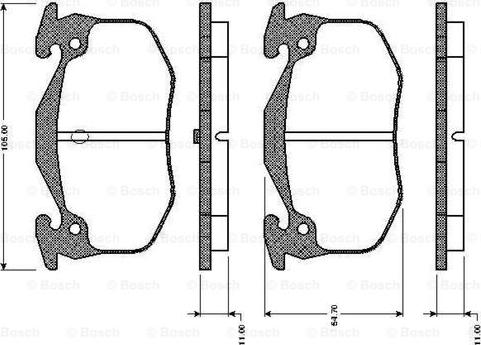 BOSCH 0 986 TB2 078 - Brake Pad Set, disc brake autospares.lv