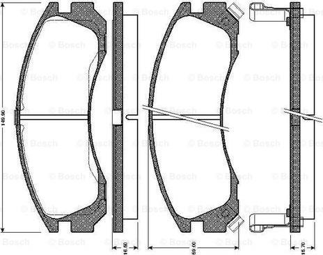 BOSCH 0 986 TB2 194 - Brake Pad Set, disc brake autospares.lv