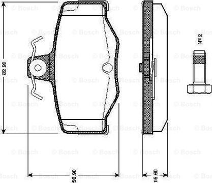 BOSCH 0 986 TB2 191 - Brake Pad Set, disc brake autospares.lv