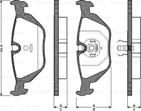 BOSCH 0 986 TB2 146 - Brake Pad Set, disc brake autospares.lv