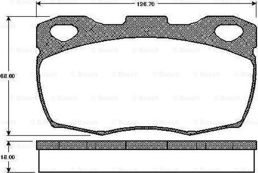 BOSCH 0 986 TB2 148 - Brake Pad Set, disc brake autospares.lv