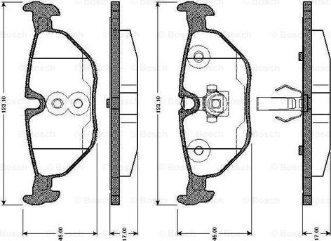 BOSCH 0 986 TB2 147 - Brake Pad Set, disc brake autospares.lv