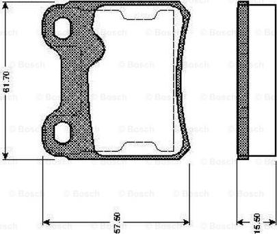 BOSCH 0 986 TB2 158 - Brake Pad Set, disc brake autospares.lv