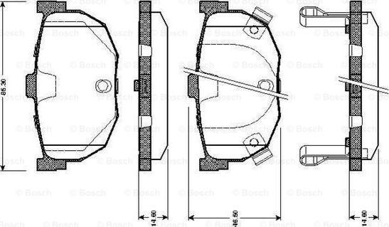 BOSCH 0 986 TB2 162 - Brake Pad Set, disc brake autospares.lv