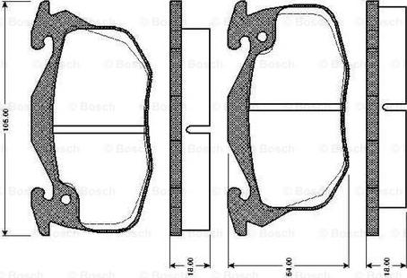 BOSCH 0 986 TB2 101 - Brake Pad Set, disc brake autospares.lv