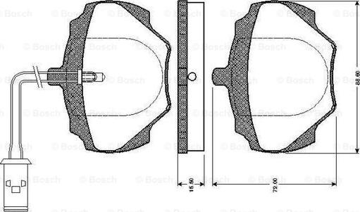 BOSCH 0 986 TB2 114 - Brake Pad Set, disc brake autospares.lv