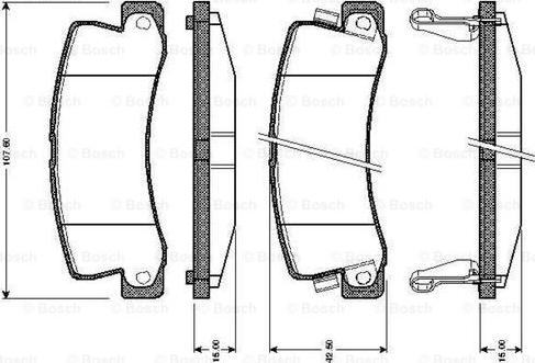 BOSCH 0 986 TB2 110 - Brake Pad Set, disc brake autospares.lv