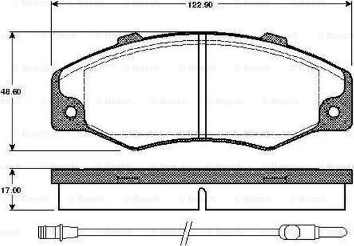 BOSCH 0 986 TB2 112 - Brake Pad Set, disc brake autospares.lv