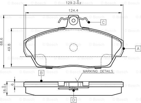 BOSCH 0 986 TB2 189 - Brake Pad Set, disc brake autospares.lv