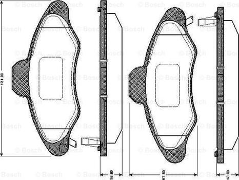 BOSCH 0 986 TB2 185 - Brake Pad Set, disc brake autospares.lv