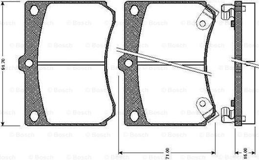 BOSCH 0 986 TB2 186 - Brake Pad Set, disc brake autospares.lv