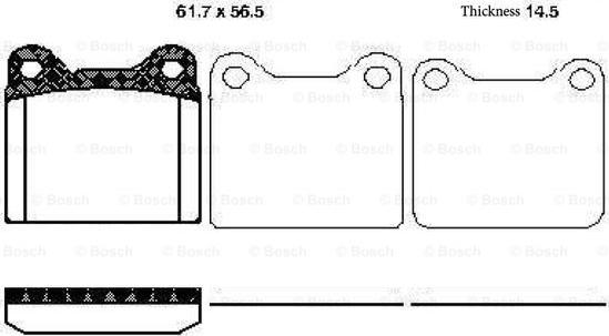 BOSCH 0 986 TB2 134 - Brake Pad Set, disc brake autospares.lv