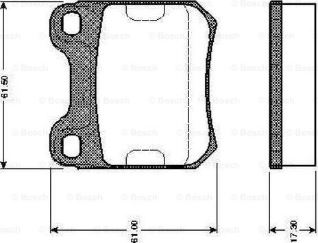 BOSCH 0 986 TB2 126 - Brake Pad Set, disc brake autospares.lv