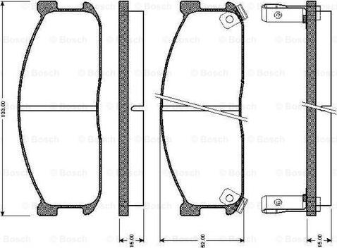 BOSCH 0 986 TB2 127 - Brake Pad Set, disc brake autospares.lv