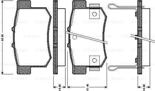 BOSCH 0 986 TB2 179 - Brake Pad Set, disc brake autospares.lv