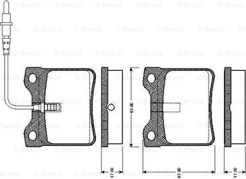 BOSCH 0 986 TB2 175 - Brake Pad Set, disc brake autospares.lv