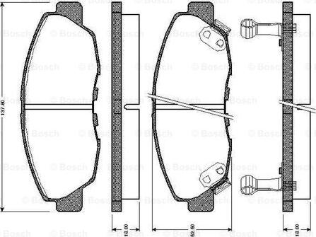 BOSCH 0 986 TB2 178 - Brake Pad Set, disc brake autospares.lv