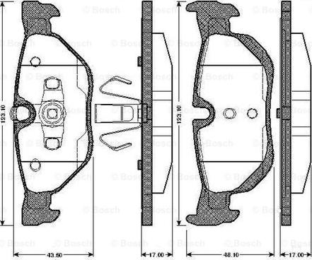 BOSCH 0 986 TB2 899 - Brake Pad Set, disc brake autospares.lv