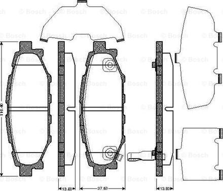 BOSCH 0 986 TB2 894 - Brake Pad Set, disc brake autospares.lv