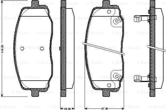 BOSCH 0 986 TB2 891 - Brake Pad Set, disc brake autospares.lv