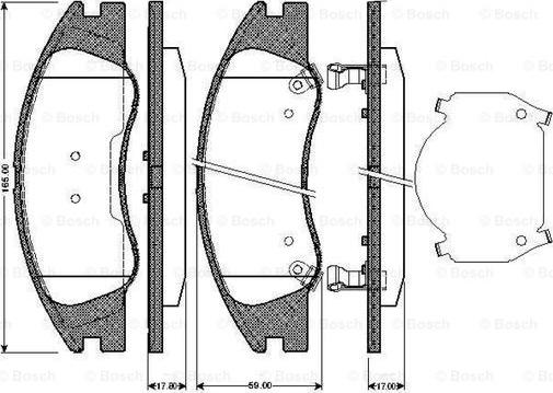 BOSCH 0 986 TB2 892 - Brake Pad Set, disc brake autospares.lv