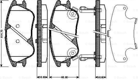 BOSCH 0 986 TB2 897 - Brake Pad Set, disc brake autospares.lv