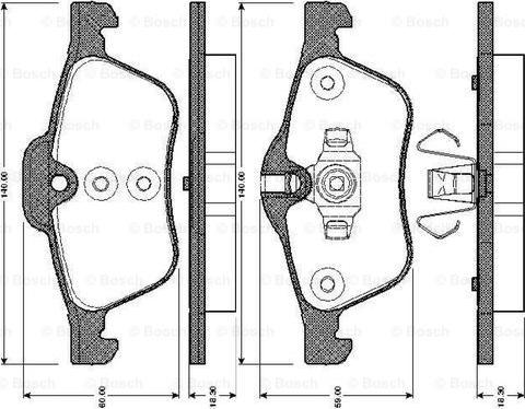 BOSCH 0 986 TB2 840 - Brake Pad Set, disc brake autospares.lv