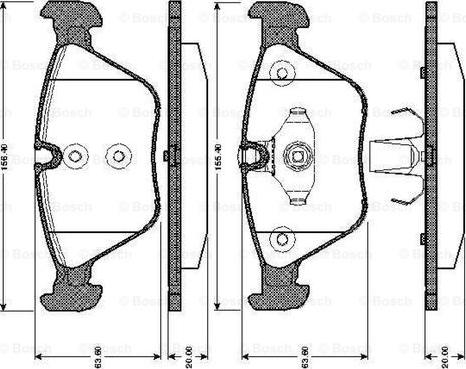 BOSCH 0 986 TB2 848 - Brake Pad Set, disc brake autospares.lv