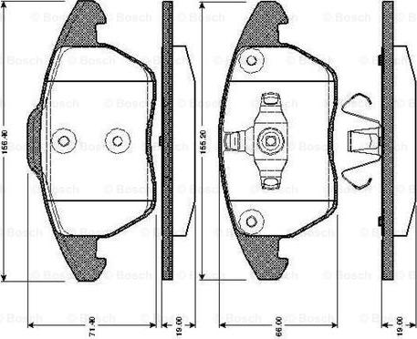 BOSCH 0 986 TB2 859 - Brake Pad Set, disc brake autospares.lv