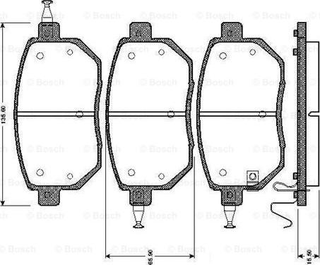 BOSCH 0 986 TB2 856 - Brake Pad Set, disc brake autospares.lv