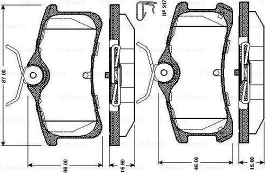 BOSCH 0 986 TB2 865 - Brake Pad Set, disc brake autospares.lv