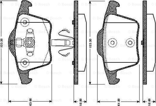 BOSCH 0 986 TB2 863 - Brake Pad Set, disc brake autospares.lv