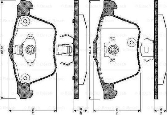 BOSCH 0 986 TB2 862 - Brake Pad Set, disc brake autospares.lv