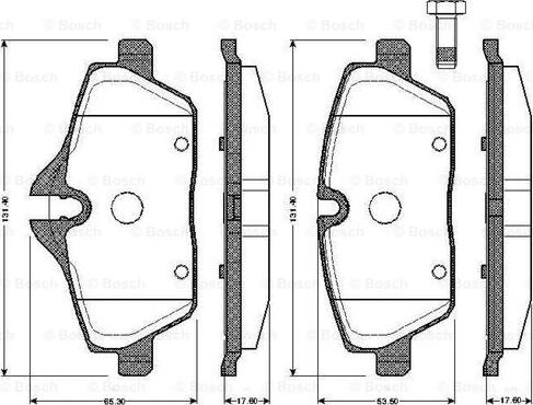 BOSCH 0 986 TB2 889 - Brake Pad Set, disc brake autospares.lv