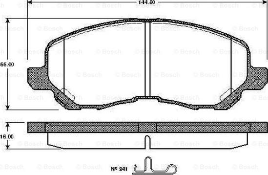 BOSCH 0 986 TB2 825 - Brake Pad Set, disc brake autospares.lv