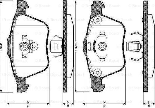 BOSCH 0 986 TB2 875 - Brake Pad Set, disc brake autospares.lv