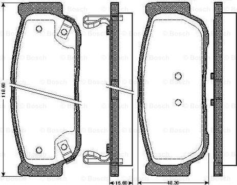 BOSCH 0 986 TB2 870 - Brake Pad Set, disc brake autospares.lv